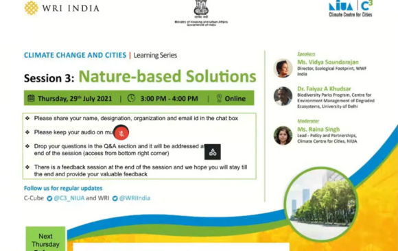 Climate Change and Cities: Learning Series | Session: Nature-based Solutions