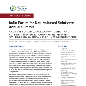 Conference Proceedings India Forum for Nature-based Solutions: Annual Summit